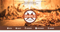Desktop Screenshot of hansls-holzofenpizzeria.de